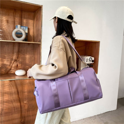 Dual dry wet separation fitness bag, men's and women's swimming training bag, sports bag, trendy hand-held diagonal travel bag