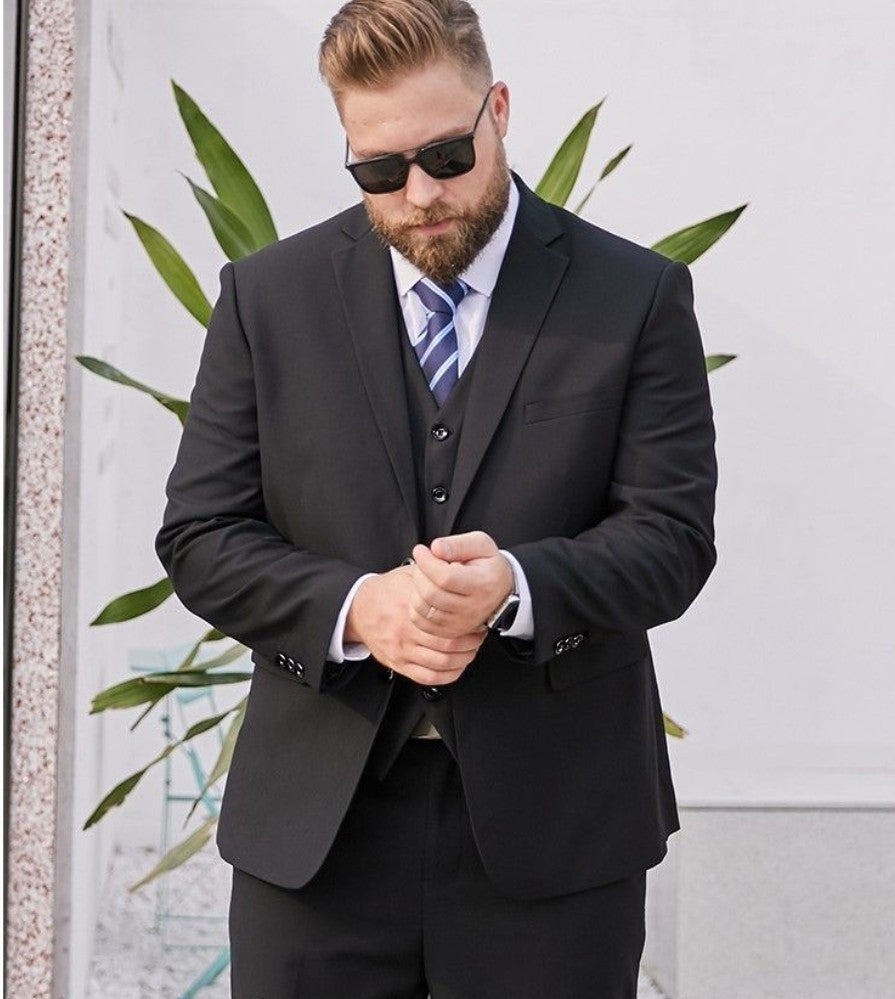 9XL Men's Korean Suit Male Jacket Dad's Business Suit For Middle-aged Formal Dress Fattened Blazer Coat Men Nightclub Black Navy