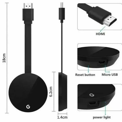 Dongle de exibição HD Wireless WiFi Chromecast Google mirascreen Mídia Streaming Vídeo Tv Smart Home compatível com HDMI Para ios/Android
