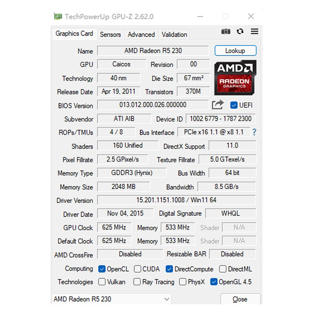 Placas de Vídeo SOYO R5 230 2G DDR3 64 bits HDMI*2 compatibilidade para Componentes de Computador para Jogos Desktop Placa de Vídeo GPU R5230
