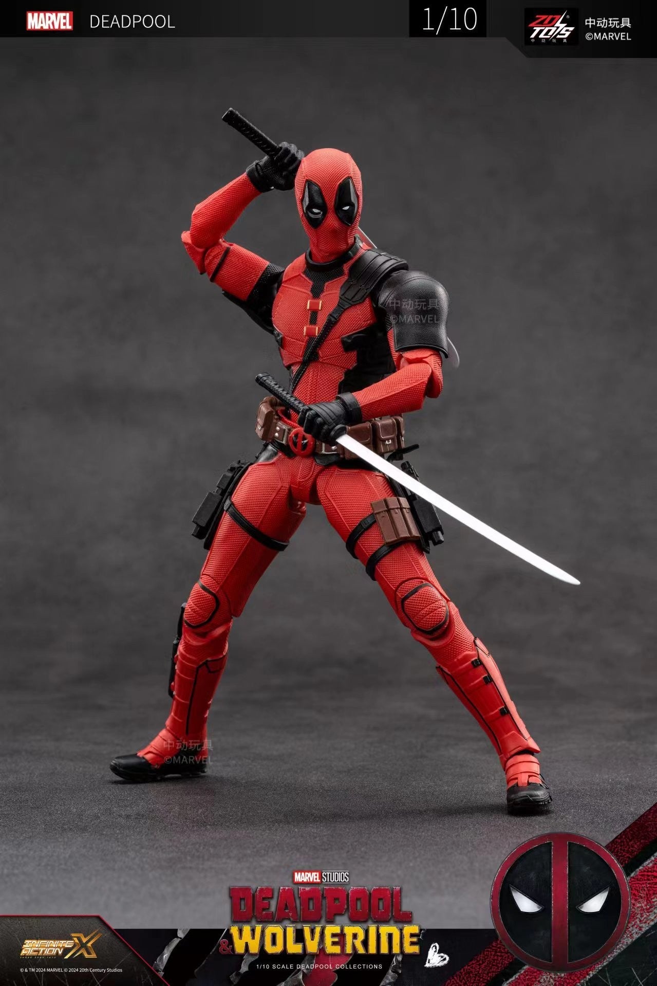ZD Toys Deadpool & Wolverine Bonecos de Ação Deadpool na Caixa Wolverine Coleção Bonecos de Ação Adultos Brinquedo Infantil