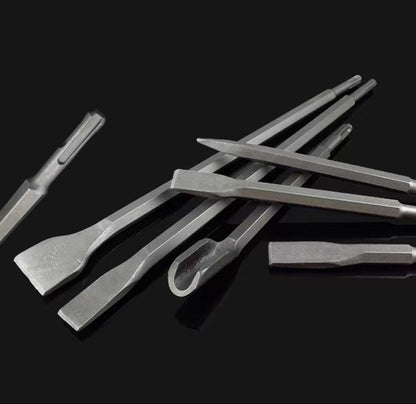 Conjunto de Formões de 250mm Haste SDS Plus Broca de Martelo Elétrico Formão de Ponta, Ranhura e Plano Ferramentas de Alvenaria para Parede de Concreto, Tijolo e Rocha