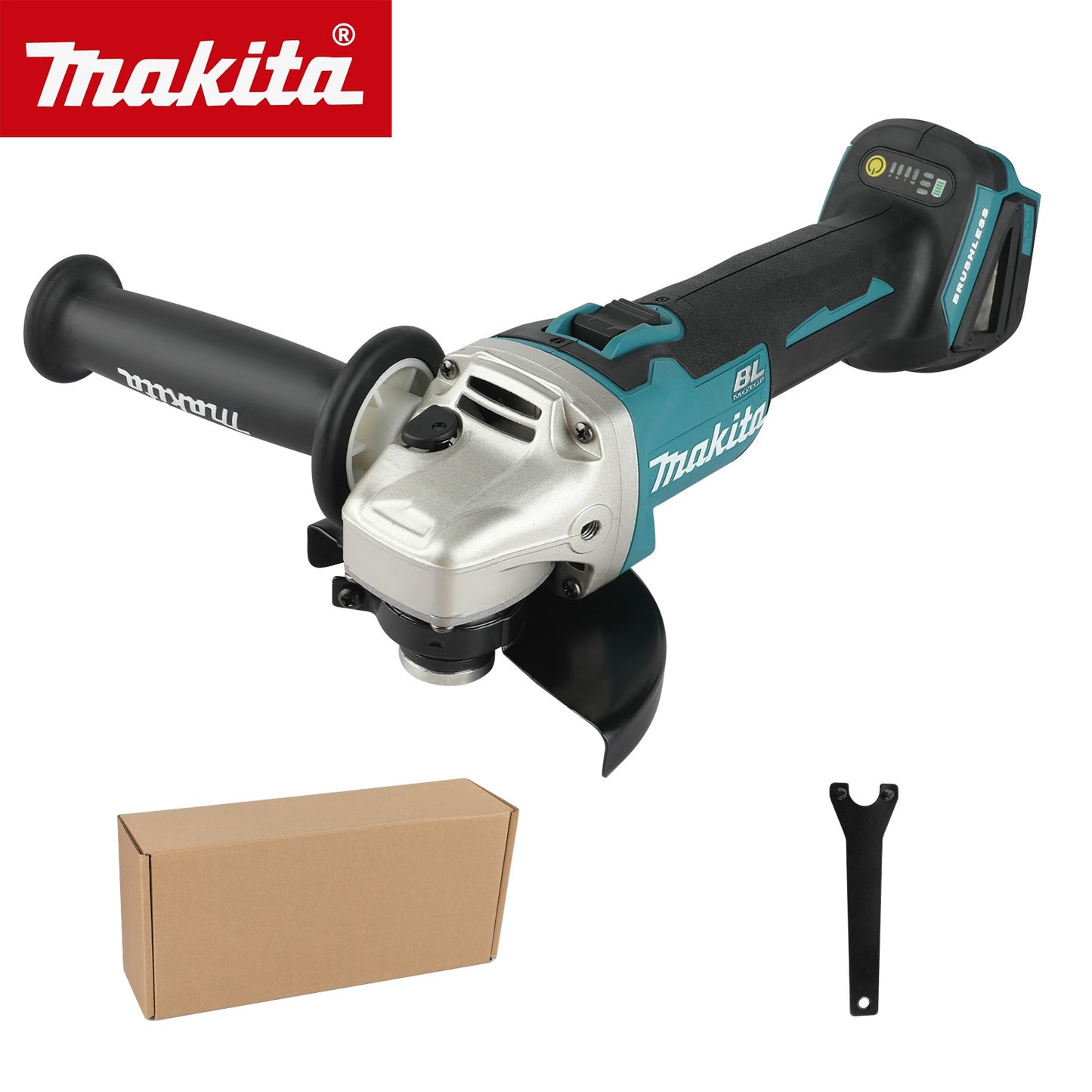 Lixadeira Angular a Bateria Makita DGA506 18V 125mm, Máquina de Polimento Elétrica, Esmerilhadeira e Cortadora de Metal sem Escova