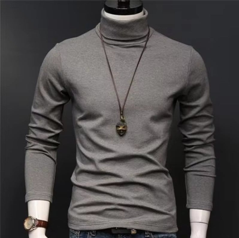 Winter Thermal Underwear Men High Collar Modal Plain Undershirts Man Warm Turtleneck Pullover Long Sleeve Tops Clothes Termico