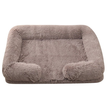 Ninho de Animais de Estimação Circular Longo de Pelúcia de Inverno, Cama para Cachorro, Cama para Gato, Almofada Macia para Animais de Estimação, Suprimentos para Animais de Estimação
