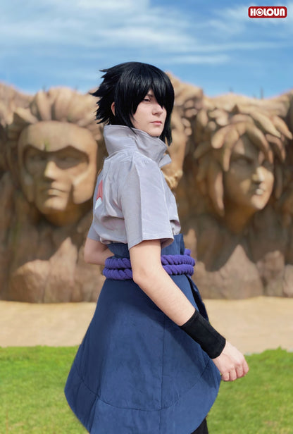 HOLOUN Anime Uchiha Sasuke Cosplay Costume Top Pants Belt Cos Convention Gift Adult Version Unisex