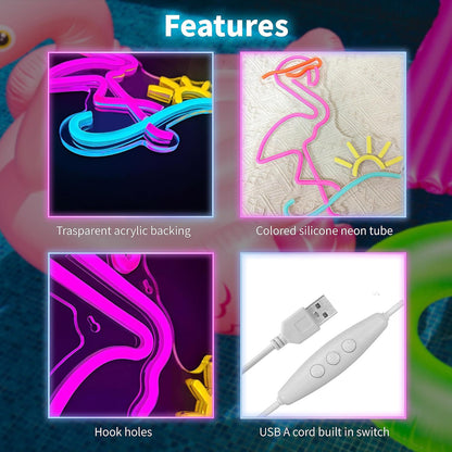 USB/Battery LED Neon Lights Sign for Wall Art Decor Heart Gaming Bar Bedroom Decoration Hanging Neon Sign Party Alien Night Lamp