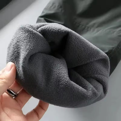 Calça Cargo de Ferramentas com Forro de Lã Grosso Impermeável para Homens e Mulheres, Inverno, Exterior, com Vários Bolsos, Solta, Reta, Macacão, Calça Comprida