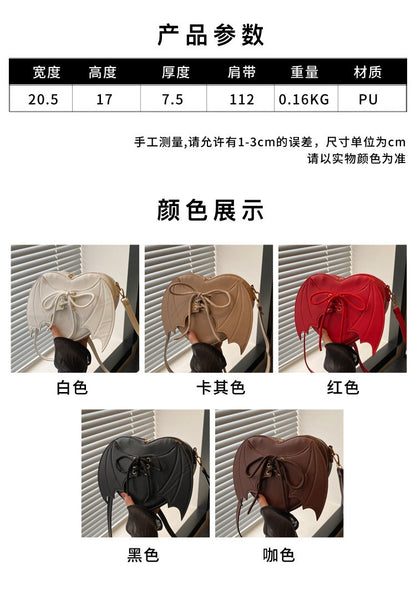 New trendy and personalized wing shoulder bag, versatile ins crossbody shaped bag New trendy and personalized wing shoulder bag,