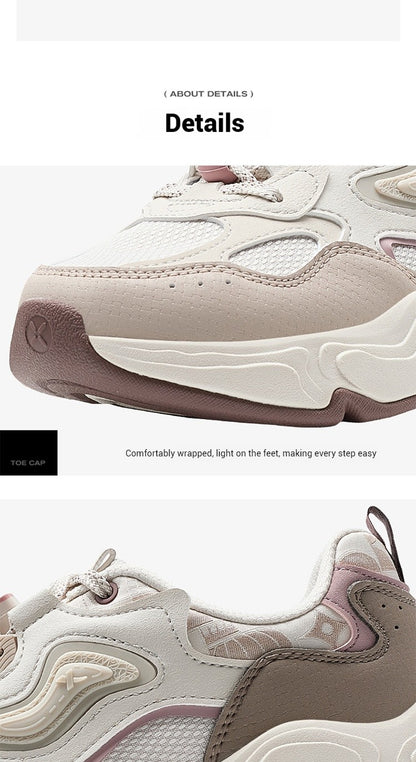 Xtep Star Trails 2.0 Women's Low Top Casual Shoes 2025 Spring Breathable Non-slip Thick Sole Leisure Sports Shoes 975118320005