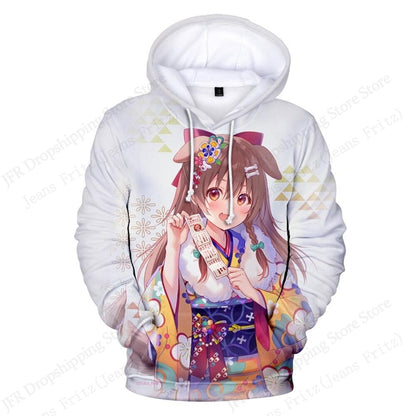 Hololive VTube Inugami Korone 3d Print Hoodie Men Women Fashion Autumn Winter Hoodie Sweatshirt Anime Tracksuit Men Clothing New