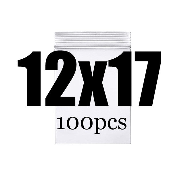 Clear Thick Zip Lock Ziplock Storage Bags Heavy-Duty Transparent Plastic Zip Package Small Jewelry Packing Reclosable Poly Pouch