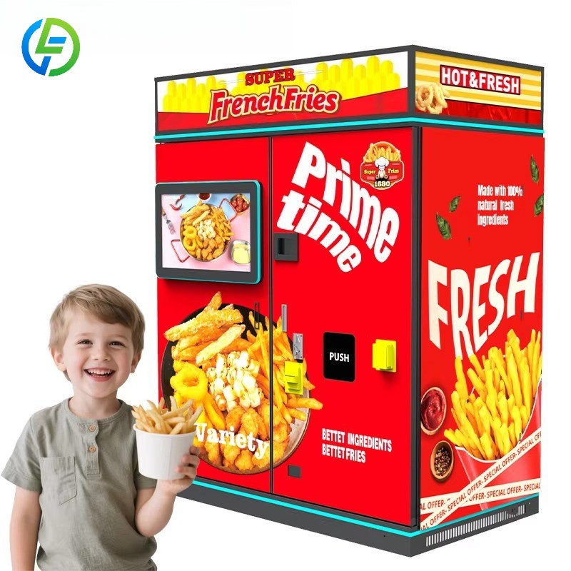 French Fries Vending Machine Automatic Robot Hot Food Fired Chicken and Fry Chip Vending Machine for Sale Factory Price