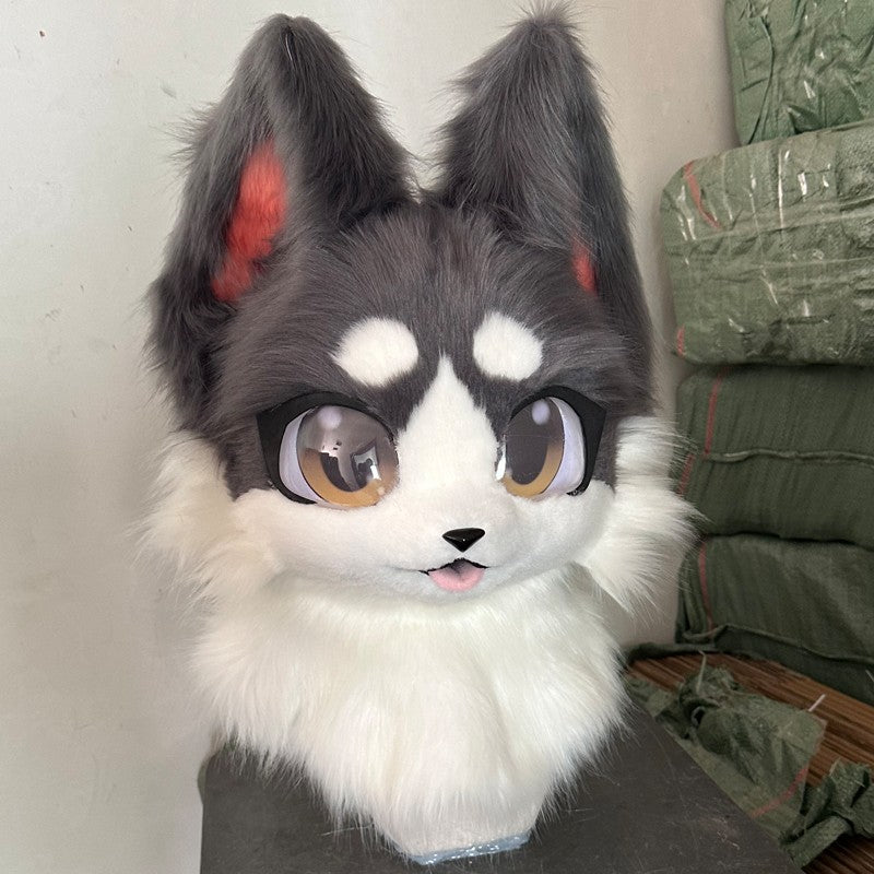 In Stock Fursuits Head Cheap Animal Head Costume Cat Furry Head Kemono Cute Dog Head Costume Role-Playing Costume