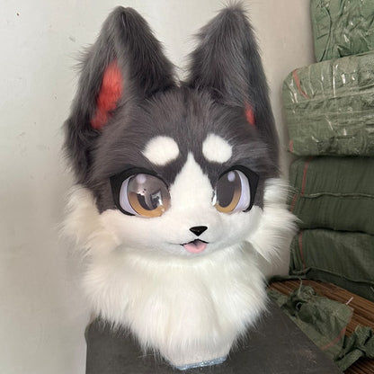 In Stock Fursuits Head Cheap Animal Head Costume Cat Furry Head Kemono Cute Dog Head Costume Role-Playing Costume