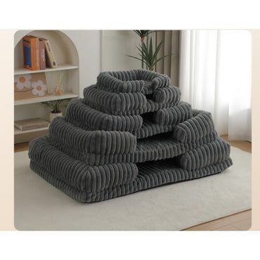 Cama Calmante para Cães Ortopédica em Espuma Viscoelástica Tamanhos P M G GG GGG Sofá com Capa Removível e Impermeável e Tapete de Pelúcia para Cães de Pequeno, Médio e Grande Porte