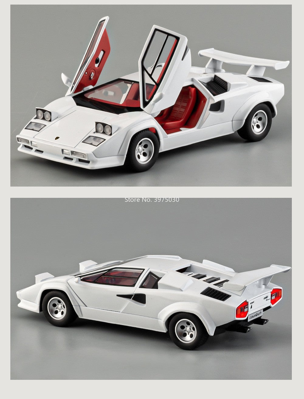1:24 Lambor Countach LP500S Models Cars Toy Alloy Diecast Doors Opened Supercar with Pull Back Miniature Vehicle Kids Best Gifts