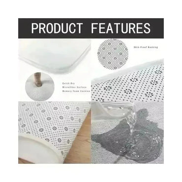 Christmas Kitchen Mat Holiday Elf and Truck Winter Snowflake Mat Holiday Party Decor Carpet Living Room Bedroom Room Kitchen