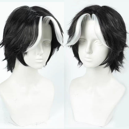 30cm Branco Destaques Curta Peruca Cosplay Curta Prata Homens Mulheres Cabelo Anime Perucas Sintéticas Resistentes ao Calor