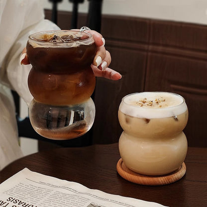 Copo de Vidro Transparente 350/550ml Copo de Café Gelado Com Canudo Copo de Sobremesa Suco Leite Caneca de Copos de Coquetel de Festa Xícara de Chá