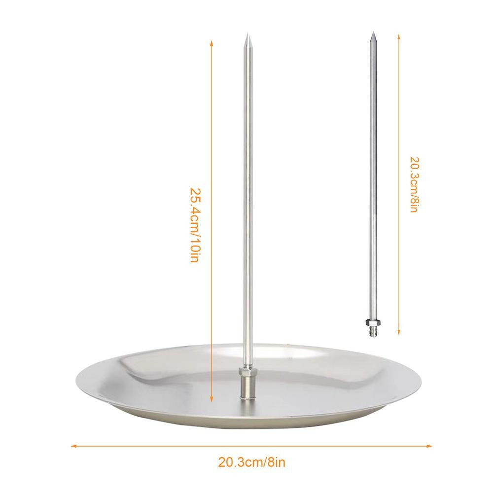 Vertical Tacos Al Pastor Skewer Stainless Steel Brazilian Barbecue Skewer Vertical Spit Stand Shawarma Kebabs Gyros BBQ Grilling