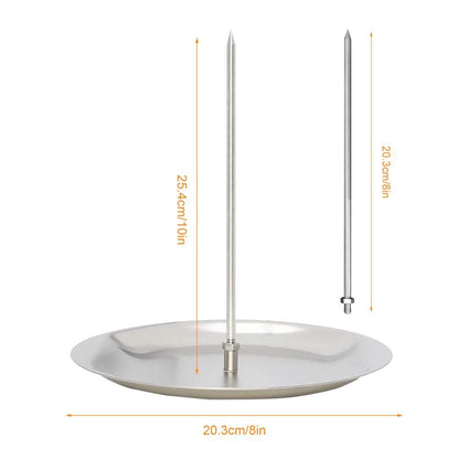 Vertical Tacos Al Pastor Skewer Stainless Steel Brazilian Barbecue Skewer Vertical Spit Stand Shawarma Kebabs Gyros BBQ Grilling