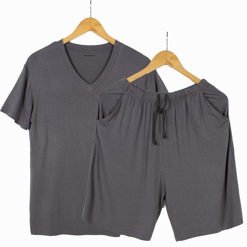 Summer Sleep Pajama Sets Nightwear Soft Modal Sleepwear Plus Size 5XL 6XL Lounge Wear Short Sleeve Cool Sleep Tops with Shorts