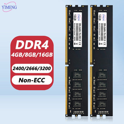 Memória RAM DDR4 para Desktop 4 GB 8 GB 16 GB 2133 2400 2666 3200 MHz 288 Pinos PC4 17000 19200 21300 25600 1,2 V Não ECC DIMM
