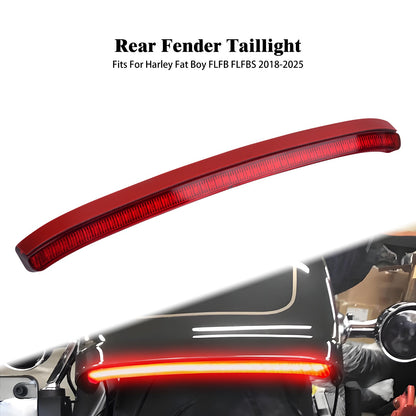 Motorcycle LED Light Rear Fender Turn Signal Brake Indicator For Harley Softail Fat Boy FLFB FLFBS 18-25 Taillight Running Lamp