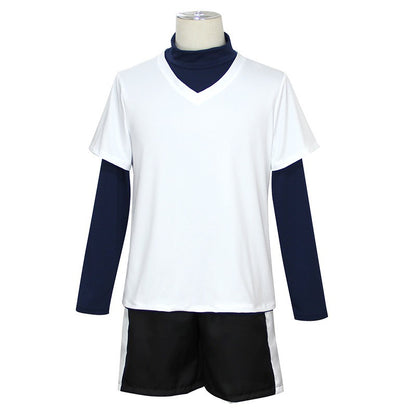 ?Wetrose?In Stock Killua Zoldyck Cosplay Costume Hunter × X Hantaa Kirua Zaoldyeck T Shirt Full Set Wig Halloween Xmas New