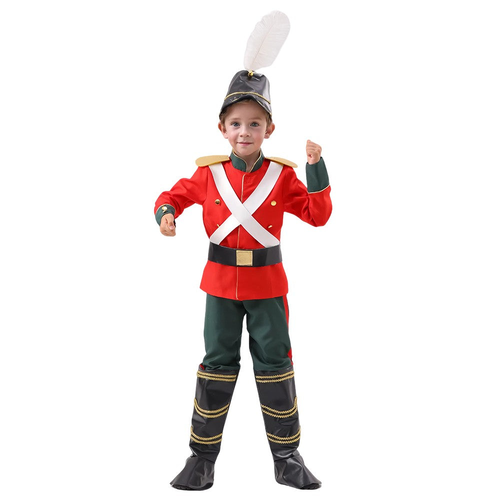 Boys Toy Soldier Costume Halloween Stage Performance Outfit Kids Military Role Play Set  - New Arrival 2025