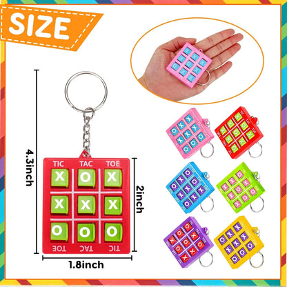 1/8pcs Tic Tac Toe Game Kids Educational Toy with Keychain Birthday Party Gift Goodie Stuffers Bag Pinata Filler Classroom Prize