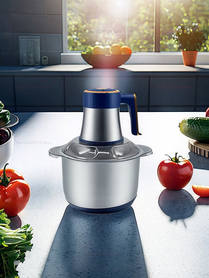 5L Multifunction Stainless Steel Body Kitchen Meat Grinder Electric Supplementary Food Processor 500W Electrical Food Crusher