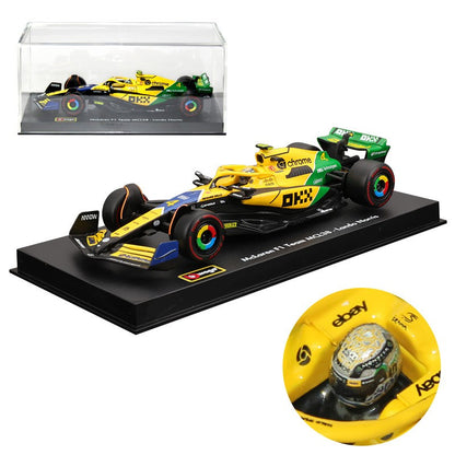 Burago 1:43 2025 F1 McLaren MCL39 #4 #81 Alloy Car Model Simulation Decoration Collection Christmas Birthday Gift Collection Toy