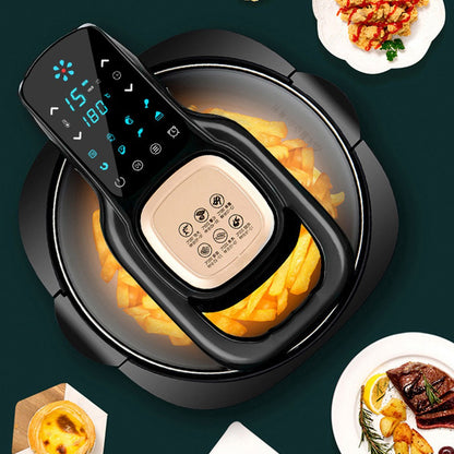 Fritadeira de Ar Doméstica Multifuncional Sem Óleo Inteligente 6L Forno 220V 1100W Painel LED Touch Controle de Temperatura Fritura a Ar Visual