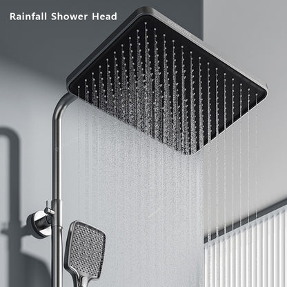 Luxury Bathroom Shower Faucet Set Smart Temperature Display Rainfall Shower System Rain Waterfall LED Bathtub Mixer Tap Showers