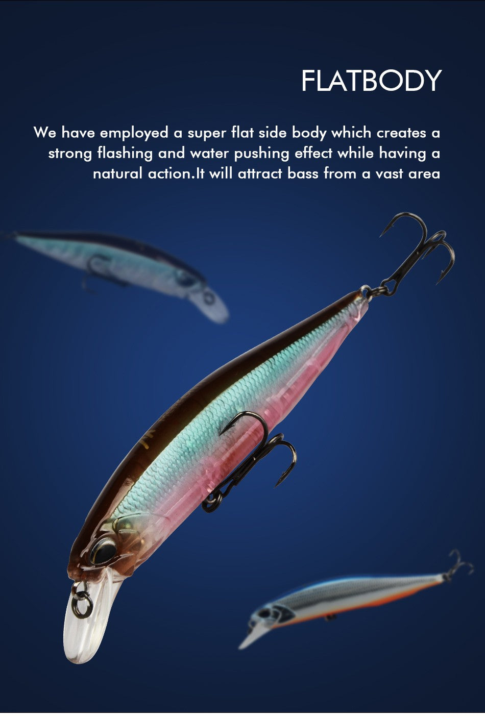 MEREDITH JERK MINNOW 100F 14g Flutuante Wobbler Isca de Pesca 24 Cores Isca Minnow Isca Dura Qualidade Profissional Profundidade0.8-1.0m