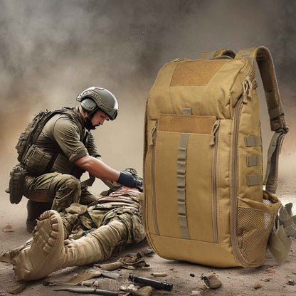THURAM 40L Waterproof Tactical Medical Backpack First Aid Bag for Hiking Trekking Hunting Fishing Camping Outdoor Sports