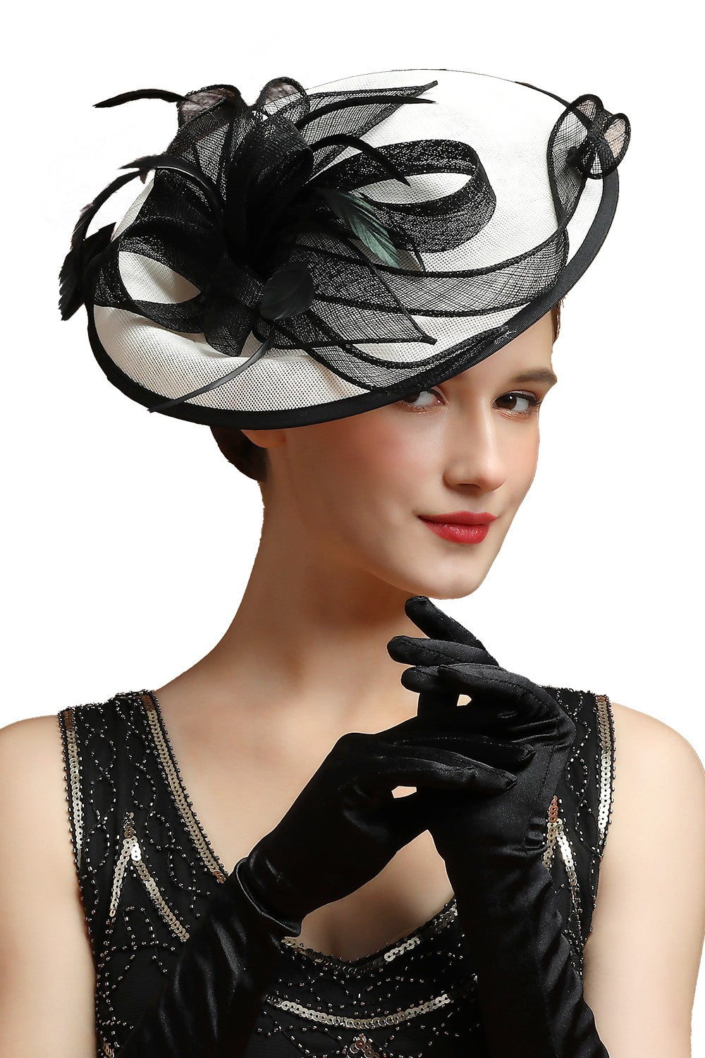 Grande Chapéu Fascinator Sinamay em Promoção Quente Chique Colorido Kentucky Derby Hat Chapéu de Chá com Flores Adorno de Cabeça Feminino Cartola Chapéu de Igreja
