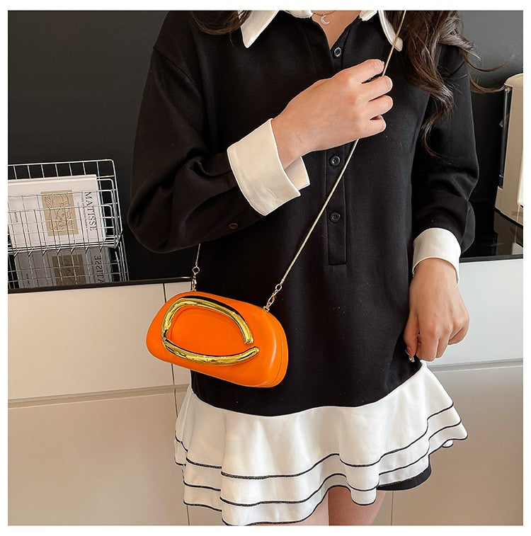 Women's Shoulder Bag, Crossbody Evening Clutch, Chain Design Handbag Purse, Stylish Ladies' Accessory for Parties & Events