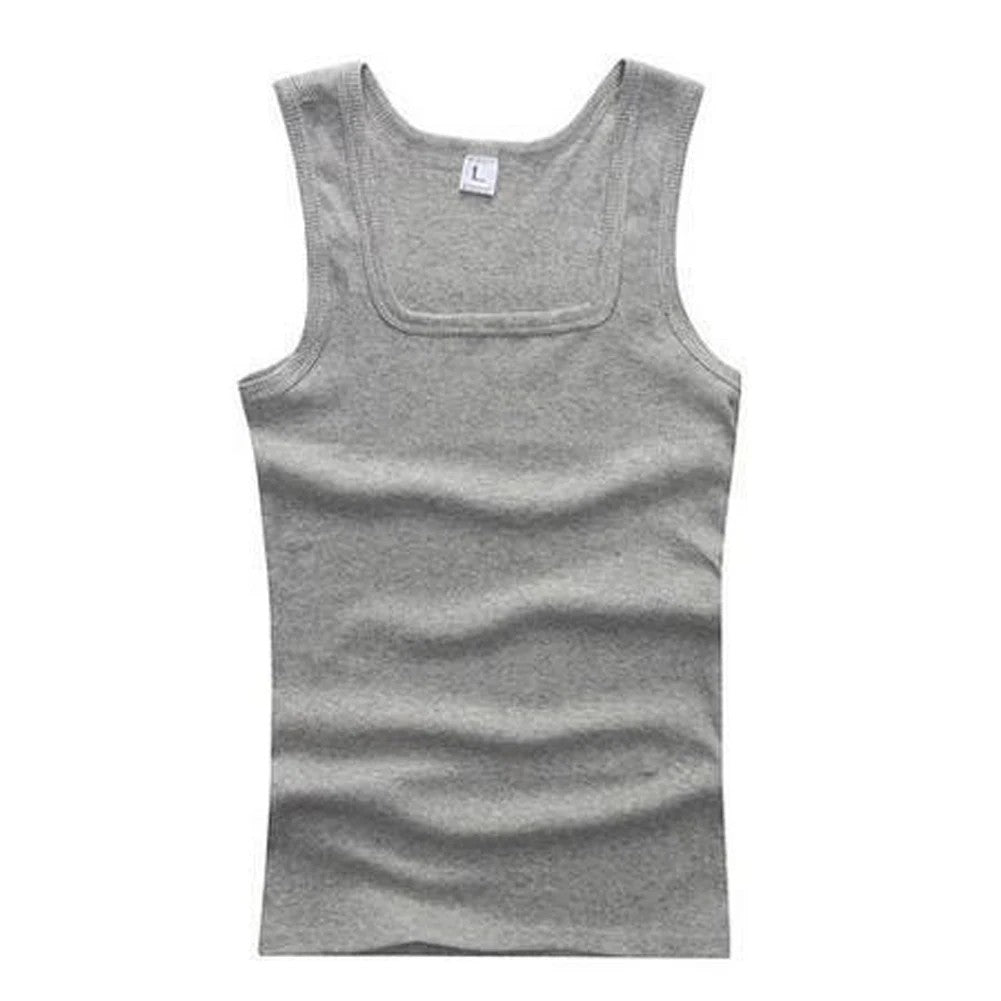 Men Muscle Vests Cotton Underwear Sleeveless Tank Top Solid Muscle Vest Undershirts O-neck Gymclothing Bodybuilding Tank Tops
