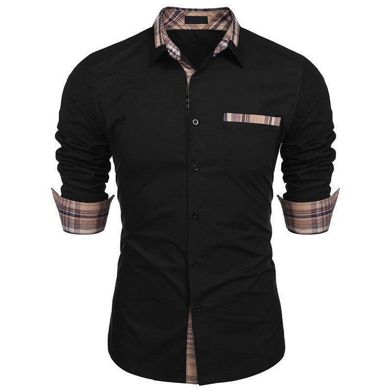 Men's shirt long-sleeved shirt business office clothing department buckle shirt loose style super large size XS-6XL soft fabric