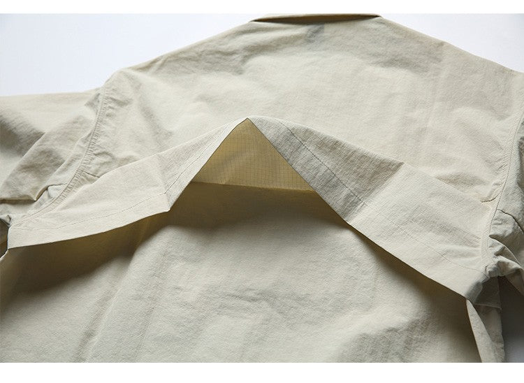 Men Outdoor Waterproof Quick Dry Lightweight Tack Techwear Cargo Shirts Man Streetwear Loose Casual Long Sleeve Oversize Shirt