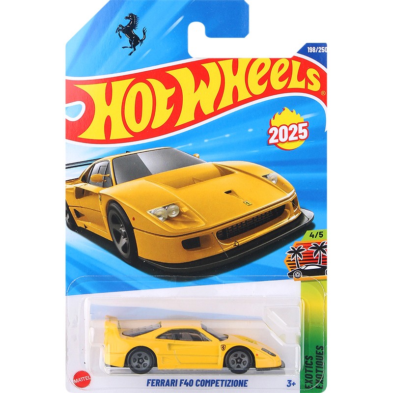 Hot Wheels C4982 2025-Q Case Alloy Cars,Ferrari SF90/F40/365 GTB4 Chevy Silverado,1:64 Diecast Model Collection toys for kids