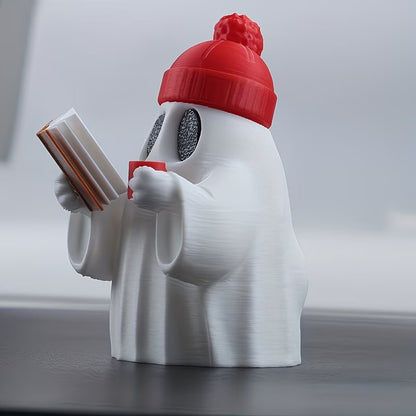 Cute Ghost Reader Figurine Collectible Figurines Ornaments Fashionable And Fun for Christmas Decor Or Living Room/Desk Display