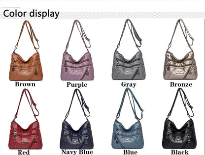 High Quality Soft Leather Luxury Purses and Handbags Women's Bag Designer Multi-pocket Crossbody Shoulder Bag for Women 2024 Sac