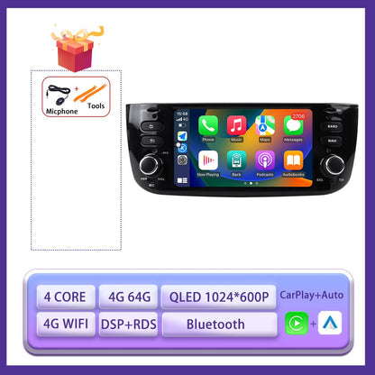 6.2 " Android 15 Auto Carplay Radio For Fiat Linea Punto EVO 2012-2015 Stereo Car Radio Multimedia Player GPS Navi Screen Tools