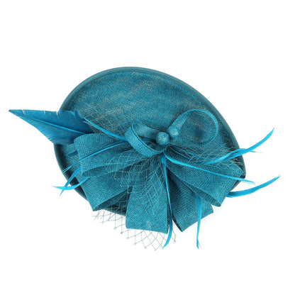 Fascinators de Luxo Kentucky Derby Chapéu de Igreja Design de Pérolas em Tela Laço Máscara Acessórios de Cabelo para Mulheres Senhoras