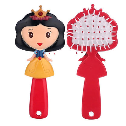 Pentes de Princesas da Disney para Meninas Frozen Elsa Branca de Neve Ariel Bela Escovas de Cabelo Cuidados com o Cabelo do Bebê Pentes de Almofada de Ar Presentes
