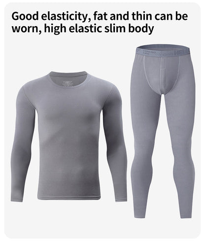 4-Piece /2-Piece Men's Long-sleeved Trousers In Autumn And Winter Thermal Underwear Casual Joker Sports Fitness Solid Color Suit